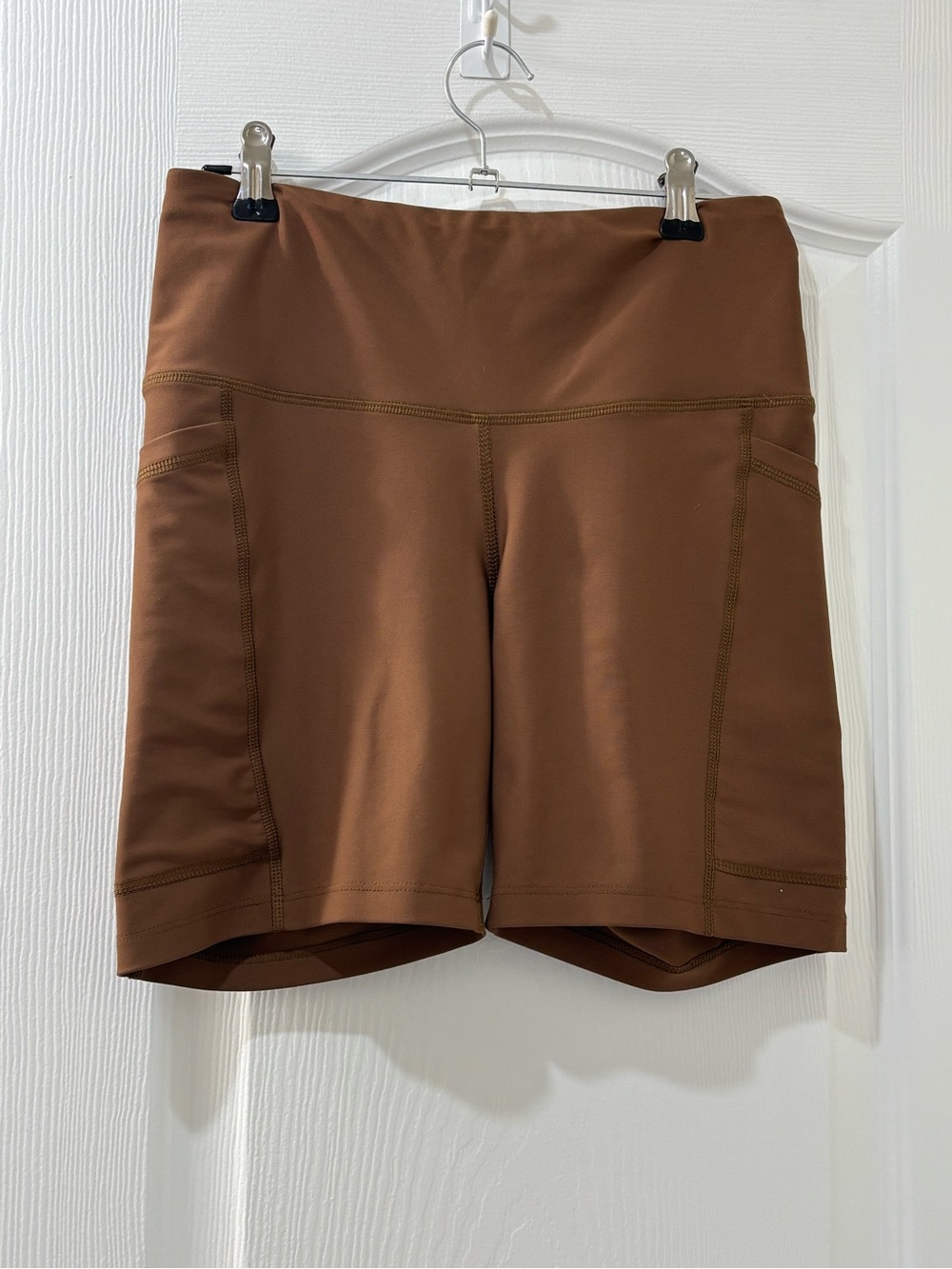 Old Navy High-Rise Brown Bike Shorts with Side Pockets